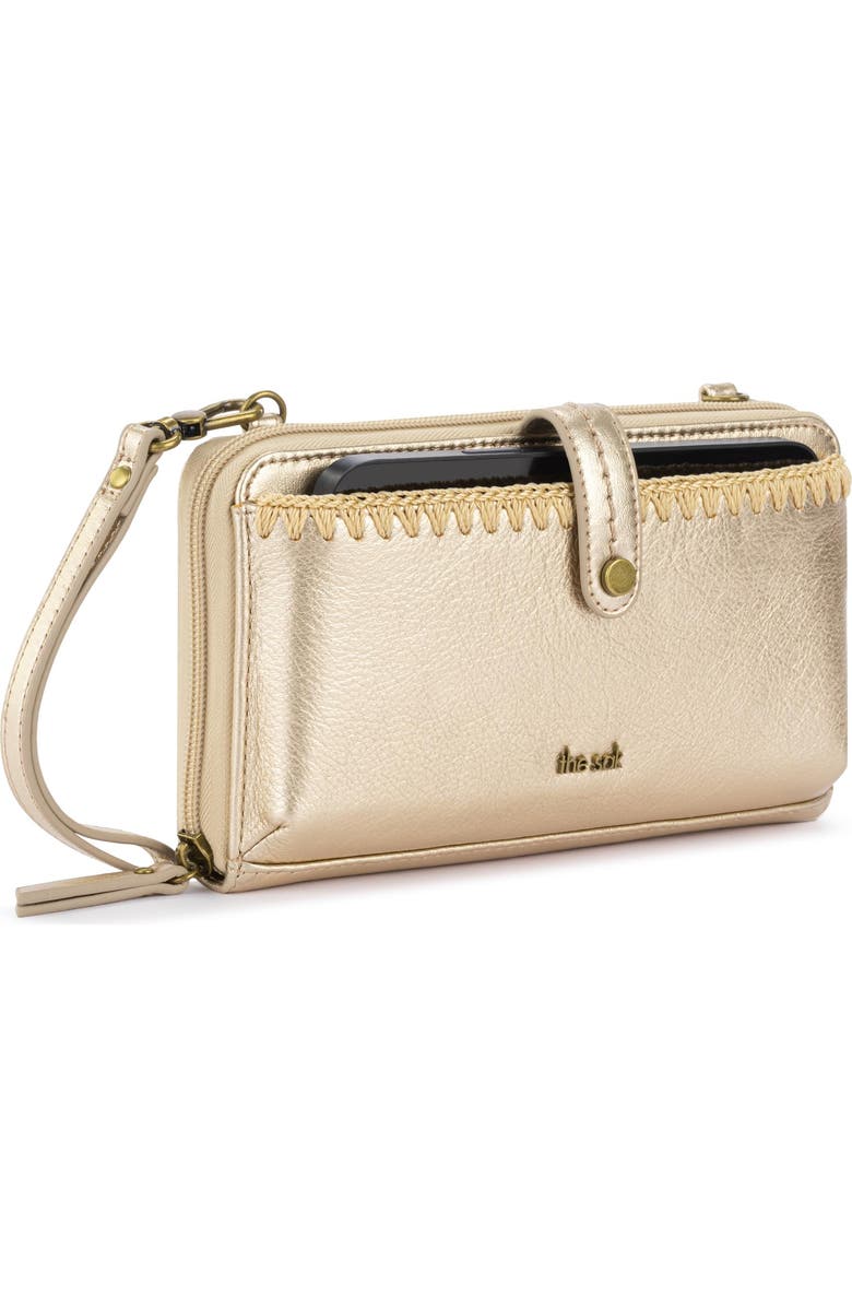 The Sak Iris Smartphone Crossbody Bag, Alternate, color, Light Gold