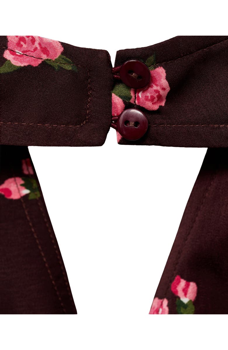 MANGO Draped Floral Halter Top, Alternate, color,