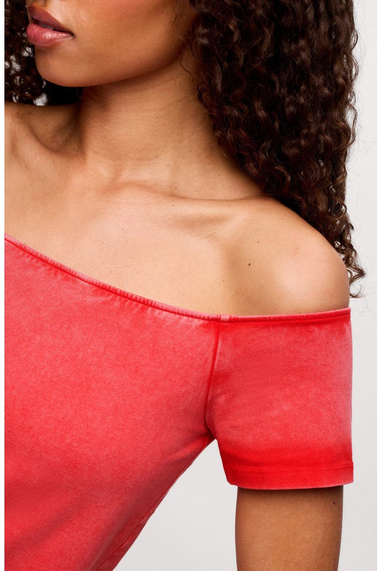 Ease Off the Shoulder Top, Alternate, color, WASHED HIBISCUS