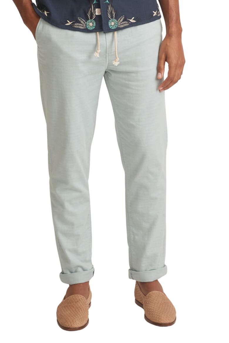 Saturday Slim Straight Leg Stretch Cotton Beach Pants, Main, color, LIGHT BLUE