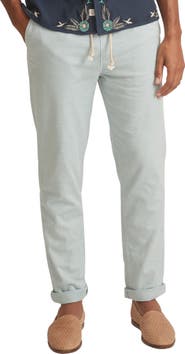 Marine Layer Saturday Slim Straight Leg Stretch Cotton Beach Pants