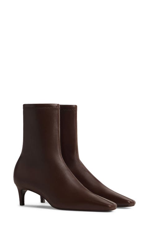 Remy Stretch Leather Ankle Boot