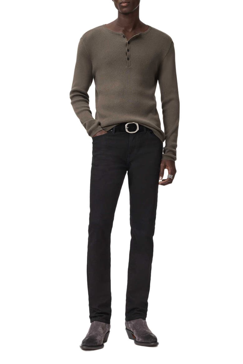 Javis Organic Cotton & Cashmere Rib Henley, Alternate, color, TEAKWOOD