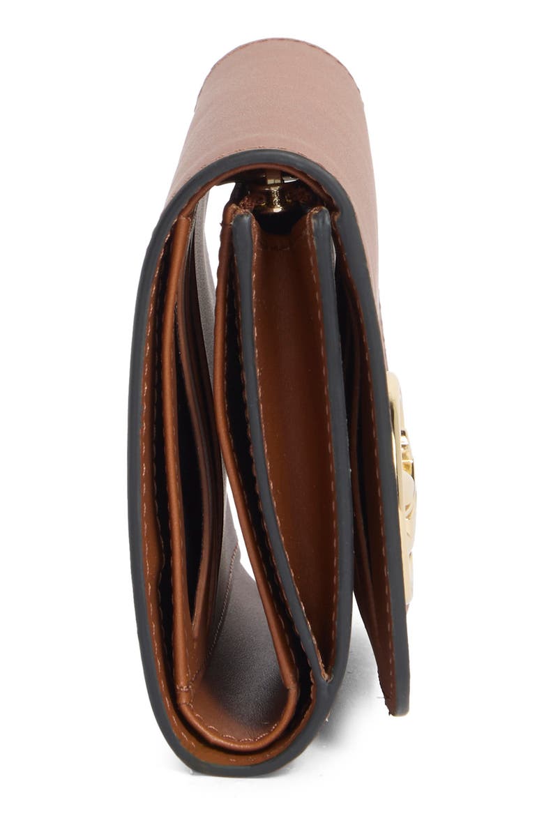 Compact Boxtrot Leather Trifold Wallet, Alternate, color, COGNAC