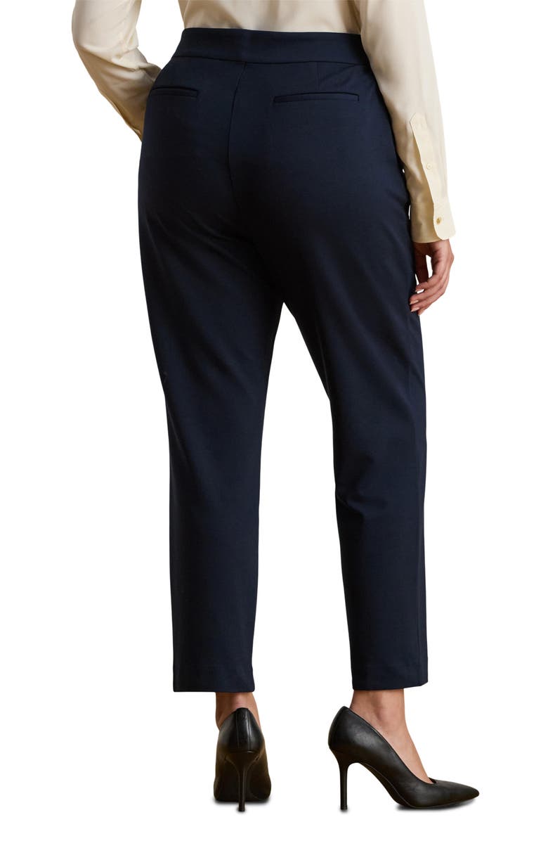 Lauren Ralph Lauren Ponte Ankle Slim Straight Leg Pants, Alternate, color, Lauren Navy