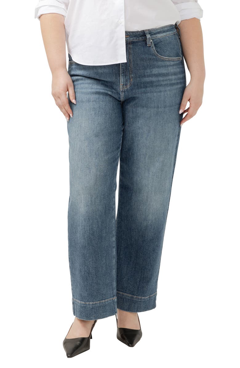 JAG Sophia High Waist Ankle Wide Leg Jeans, Alternate, color, Eiffel Blue