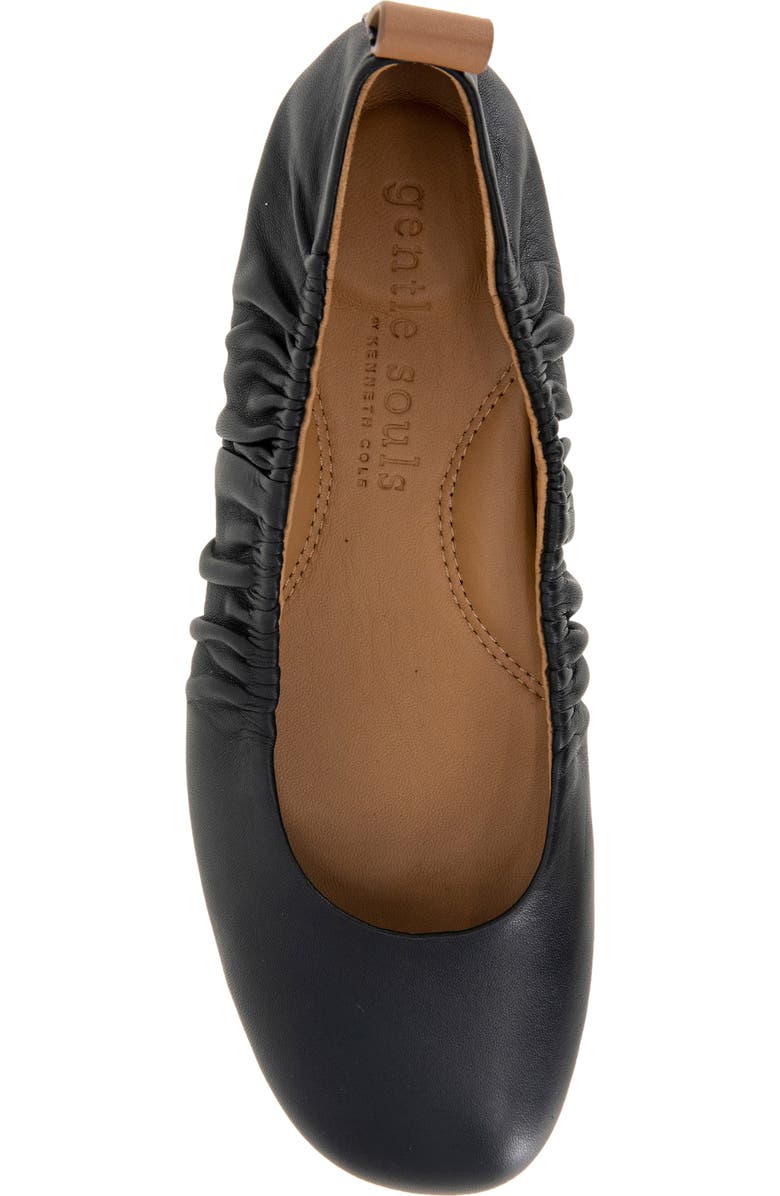 Gentle Souls Mavis Ballet Flat, Alternate, color, Black Leather