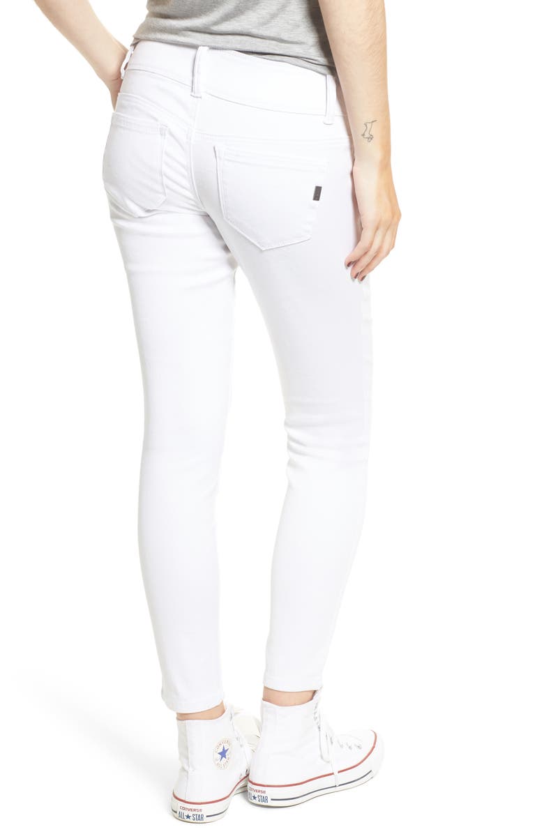 1822 Denim Double Button Skinny Jeans, Alternate, color,