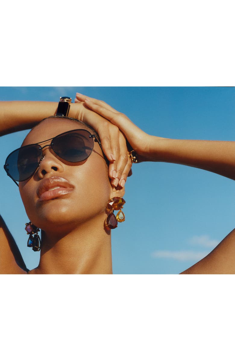 Kurt Geiger London 60mm Aviator Sunglasses, Alternate, color, Black/ Gray Gradient