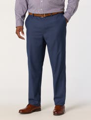 Oak Hill by DXL Big & Tall Waist Relaxer Herringbone Pinstripe Suit Pants