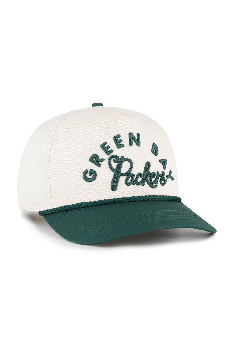 Women's '47 Natural Green Bay Packers Rope Script Hitch Adjustable Hat, Alternate, color, Natural
