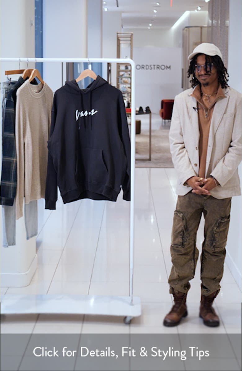 Scripted Logo Fleece Pullover Hoodie, sales video thumbnail