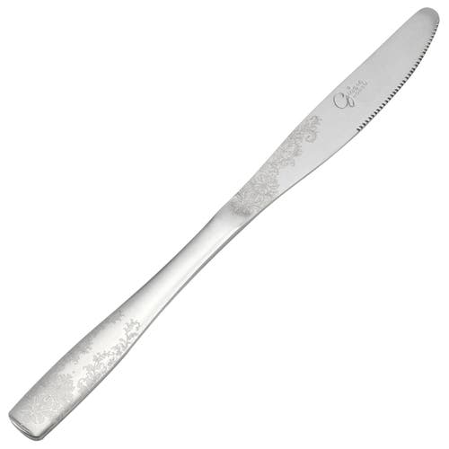 Gibson Home Bishop Hill 20 Piece Stainless Steel Floral Flatware Set In Silver