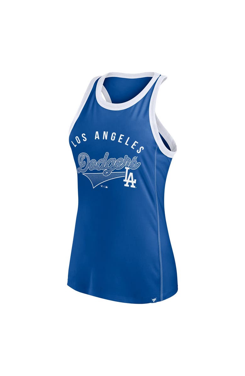 FANATICS Women's Fanatics Branded Royal Los Angeles Dodgers Tailsweep Fashion Racerback Rhinestone Tank Top, Alternate, color, 