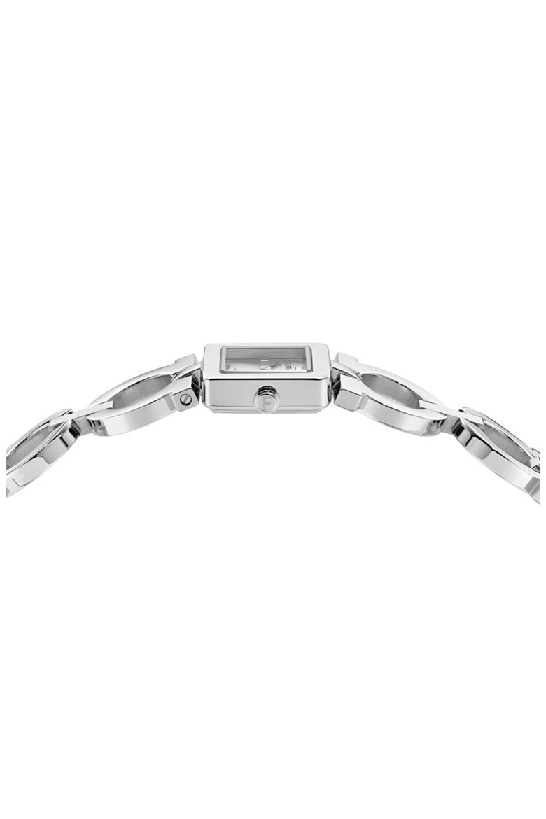 Double Gancini Square Bracelet Watch, 19mm x 19mm, Alternate, color, STAINLESS STEEL
