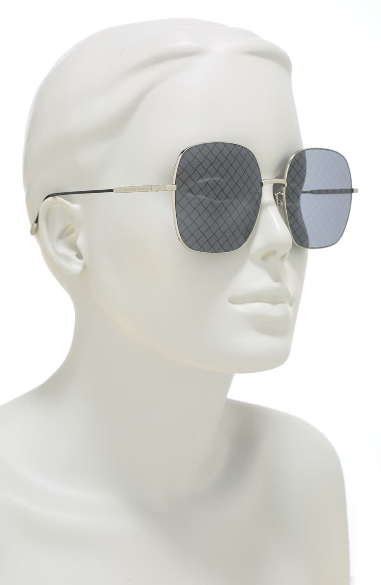 Bottega Veneta 58mm Square Sunglasses, Alternate, color,