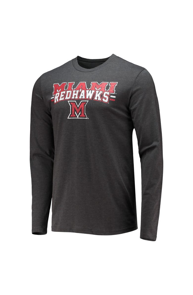 CONCEPTS SPORT Men's Concepts Sport Red/Heathered Charcoal Miami University RedHawks Meter Long Sleeve T-Shirt & Pants Sleep Set, Alternate, color, Red