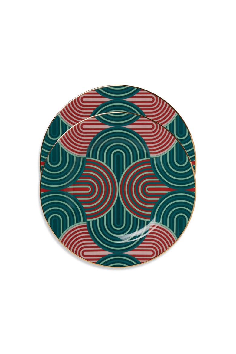 Dinner Plates Set Of 2 Slinky Verde, Main, color, Slinky Verde