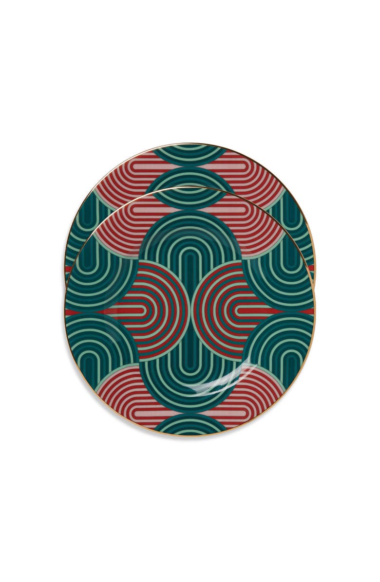 La DoubleJ Dinner Plates Set Of 2 Slinky Verde, Main, color, Slinky Verde