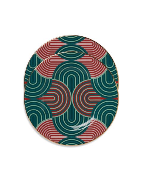 Dinner Plates Set Of 2 Slinky Verde