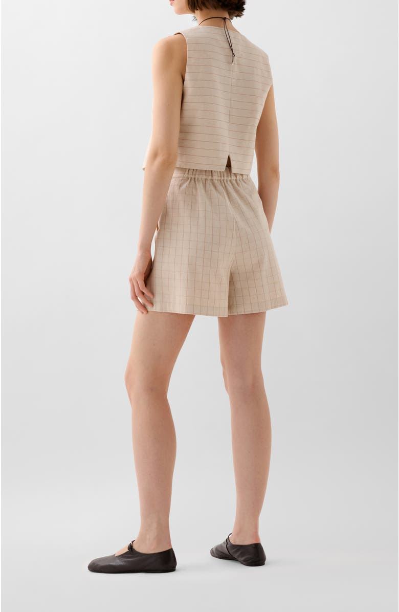 Scalpers Stripes Check Short, Alternate, color, Natural