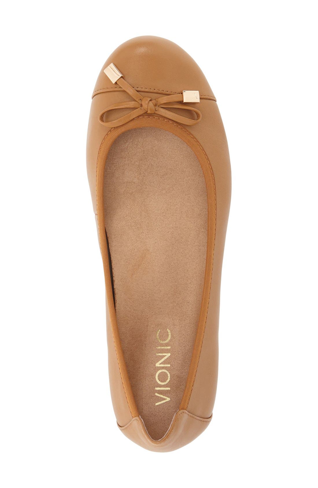 'Minna' Leather Flat, Alternate, color, TAN LEATHER