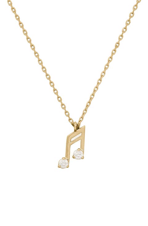 You're a Gem Music Note Pendant Necklace