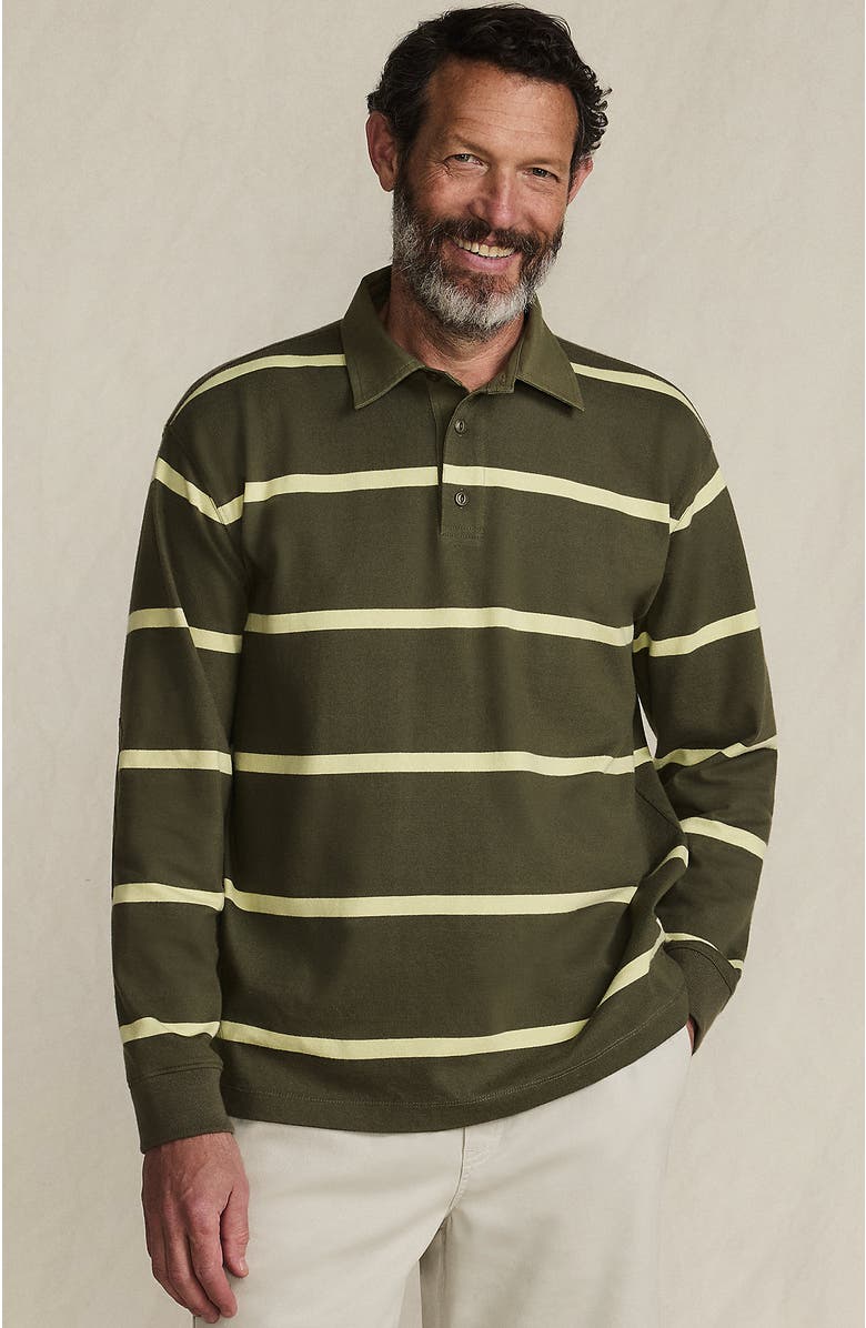 Lands' End Long Sleeve Rugged Rugby Polo, Main, color, 