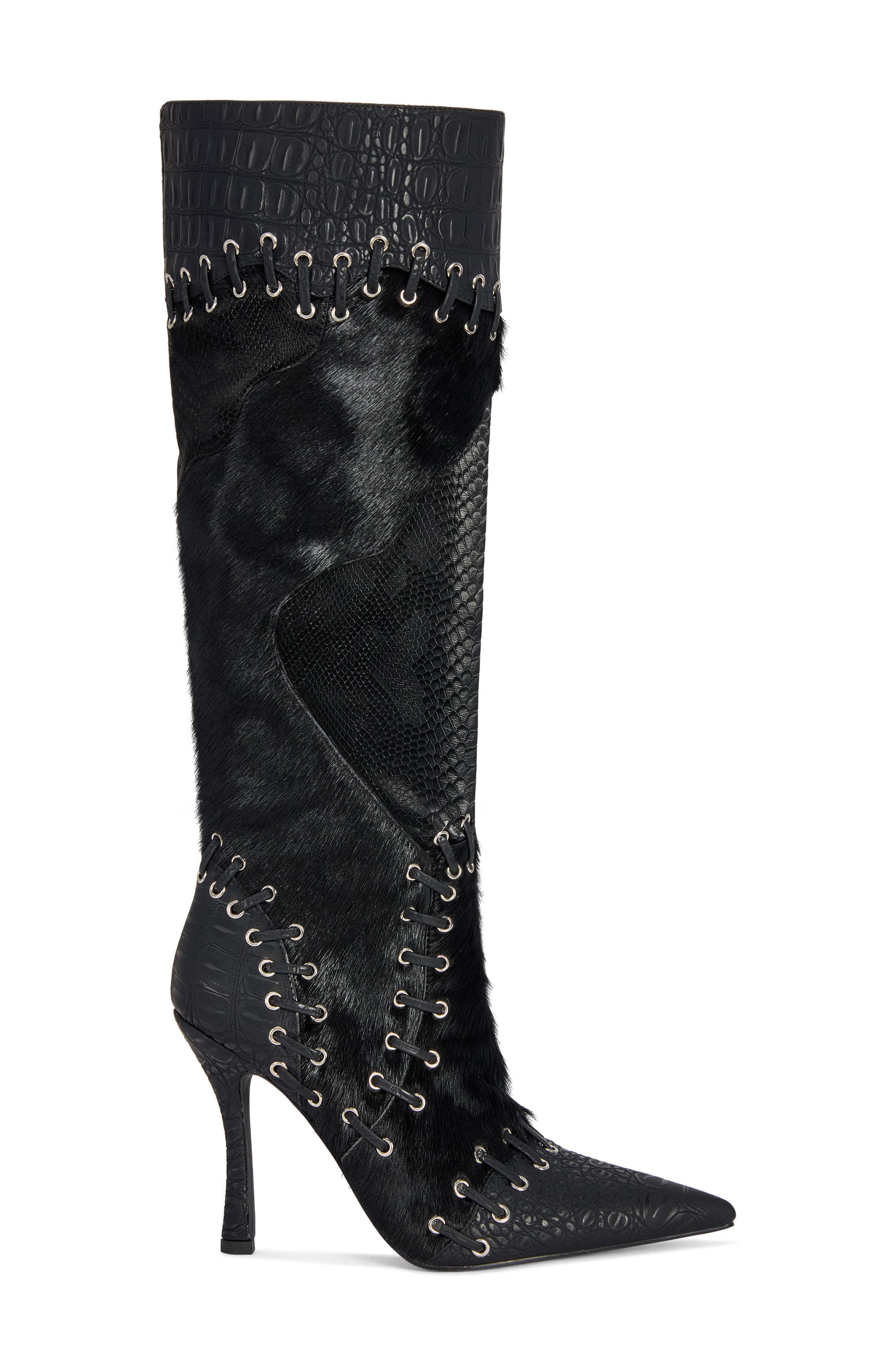 Novak Knee High Boot, Alternate, color, BLACK