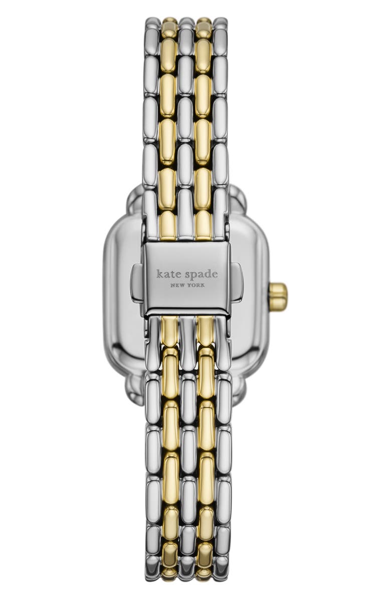 Kate Spade New York Gracie Square Bracelet Watch, 25mm, Alternate, color, Two Tone