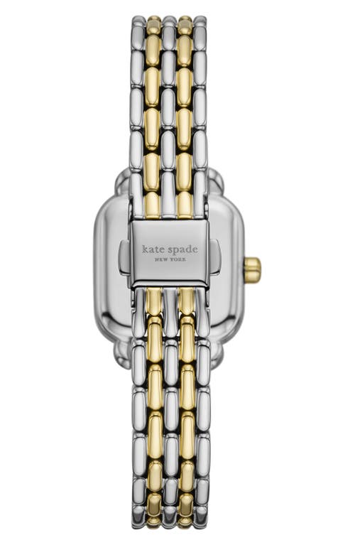 Kate Spade Women's Gracie Square Three-hand Two-tone Stainless Steel Watch, 25mm In Two Tone