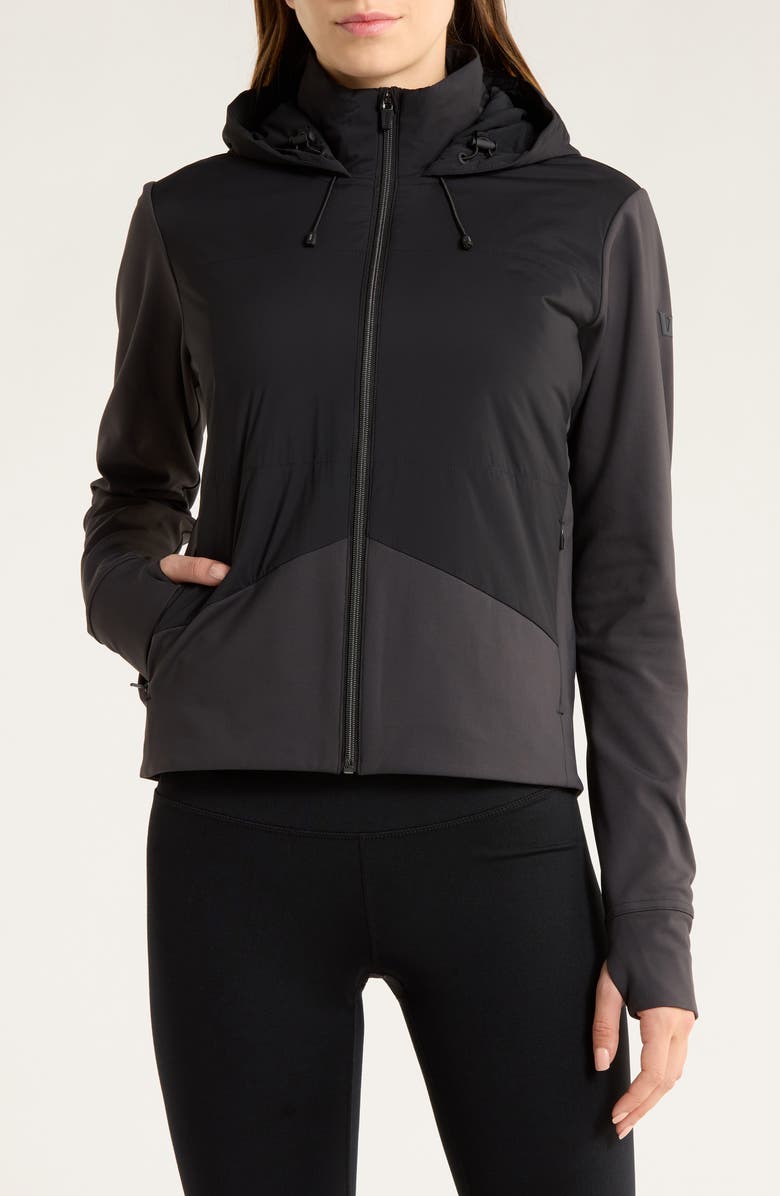 Vuori Chilled Out Water Repellent Insulated Training Jacket, Alternate, color, Washed Black