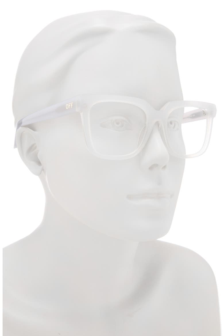 55mm Square Optical Glasses, Alternate, color, LIGHT GREY