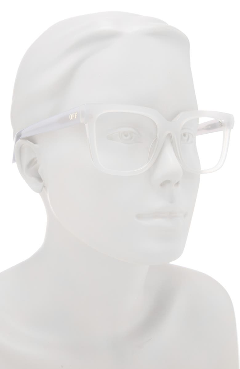 Off-White 55mm Square Reading Glasses, Alternate, color, 
