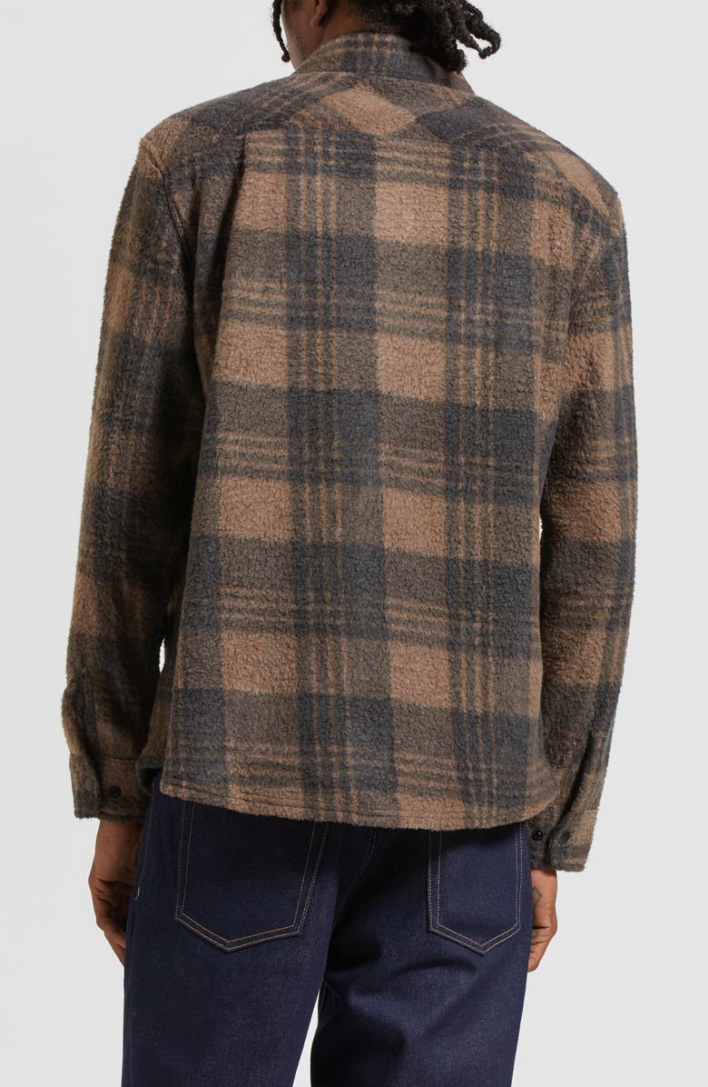 Brixton Bowery Arctic Stretch Fleece Snap Front Shirt, Alternate, color, 