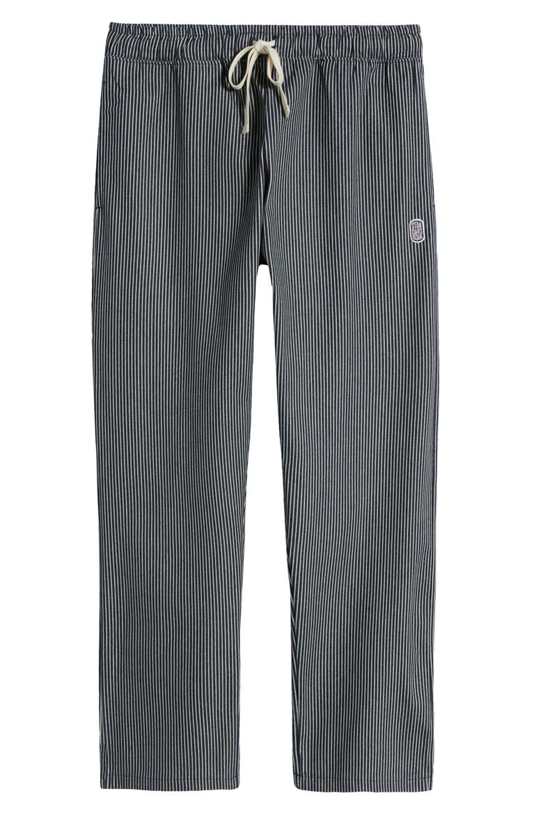 Railroad Stripe Drawstring Slacker Pants, Alternate, color, DENIM