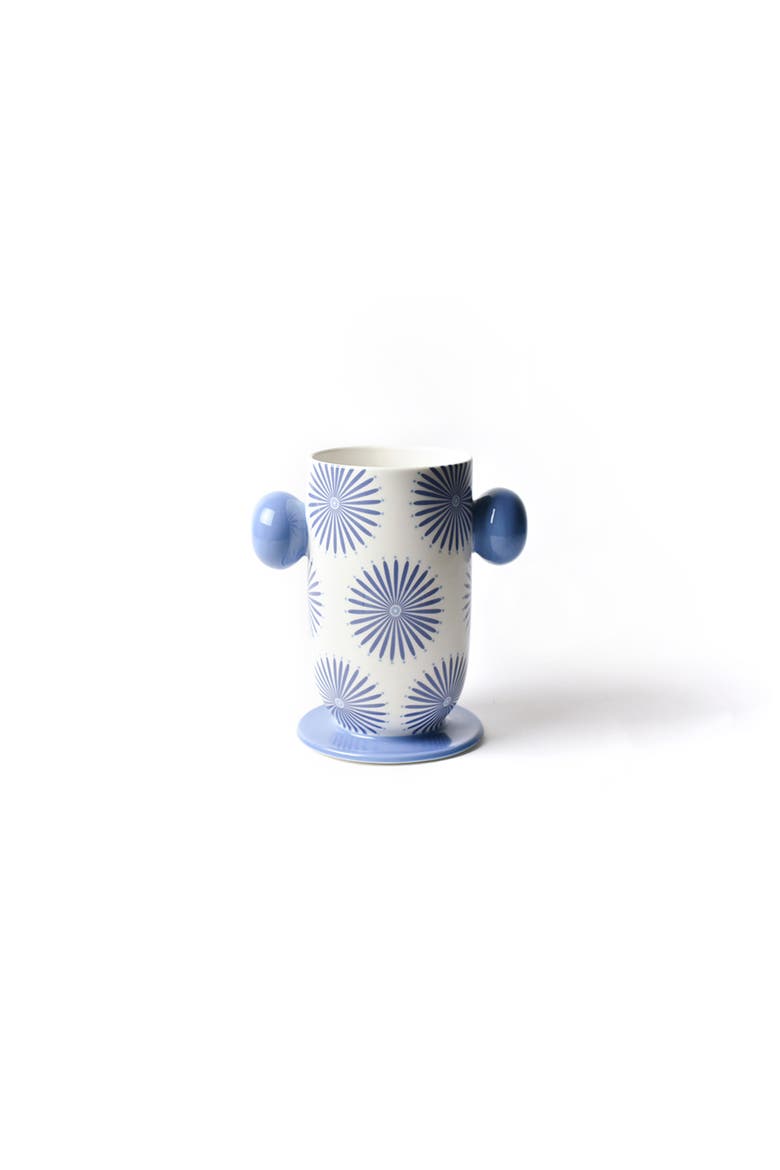 Iris Blue Large Cylinder Vase with Knob Handles, Main, color, Blue