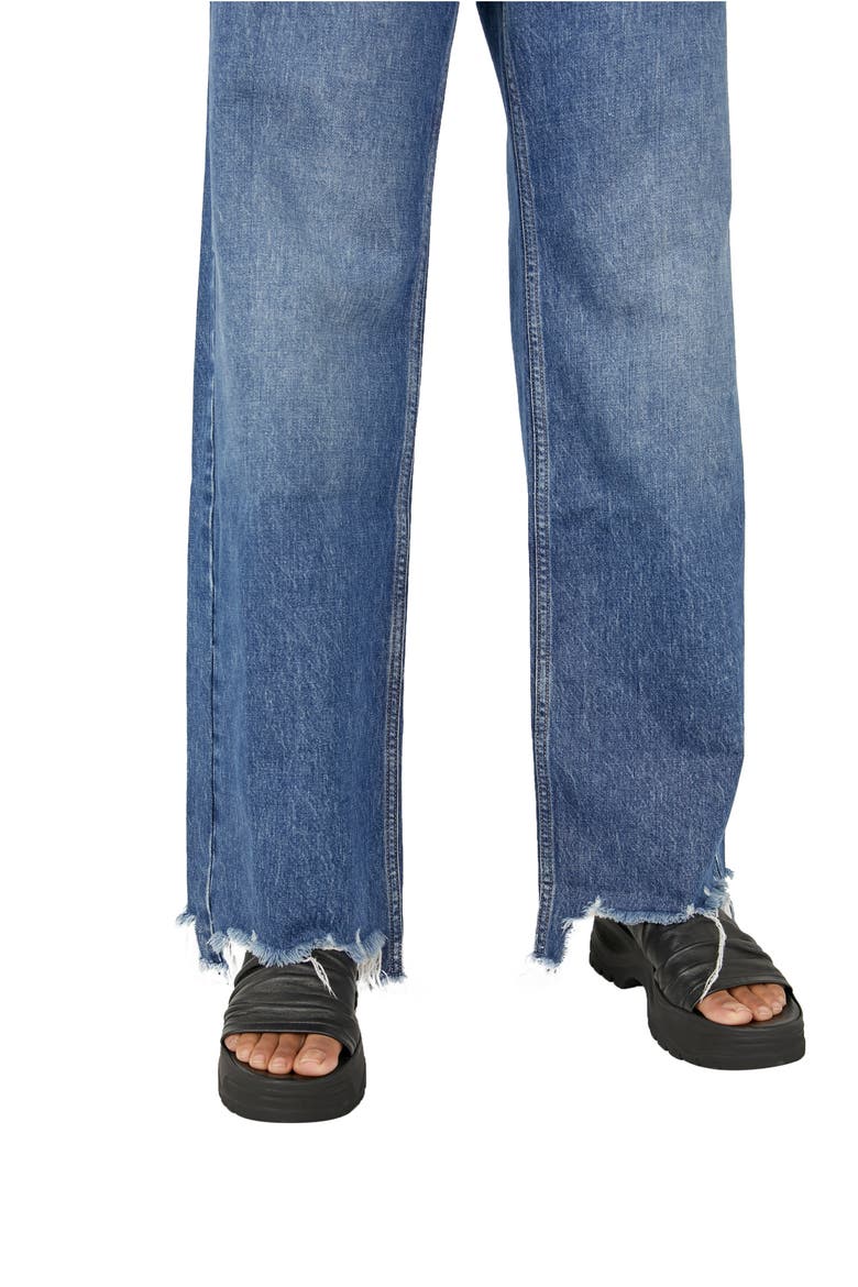 Straight Up Baggy Flare Jeans, Alternate, color, RIVERSIDE BLUE