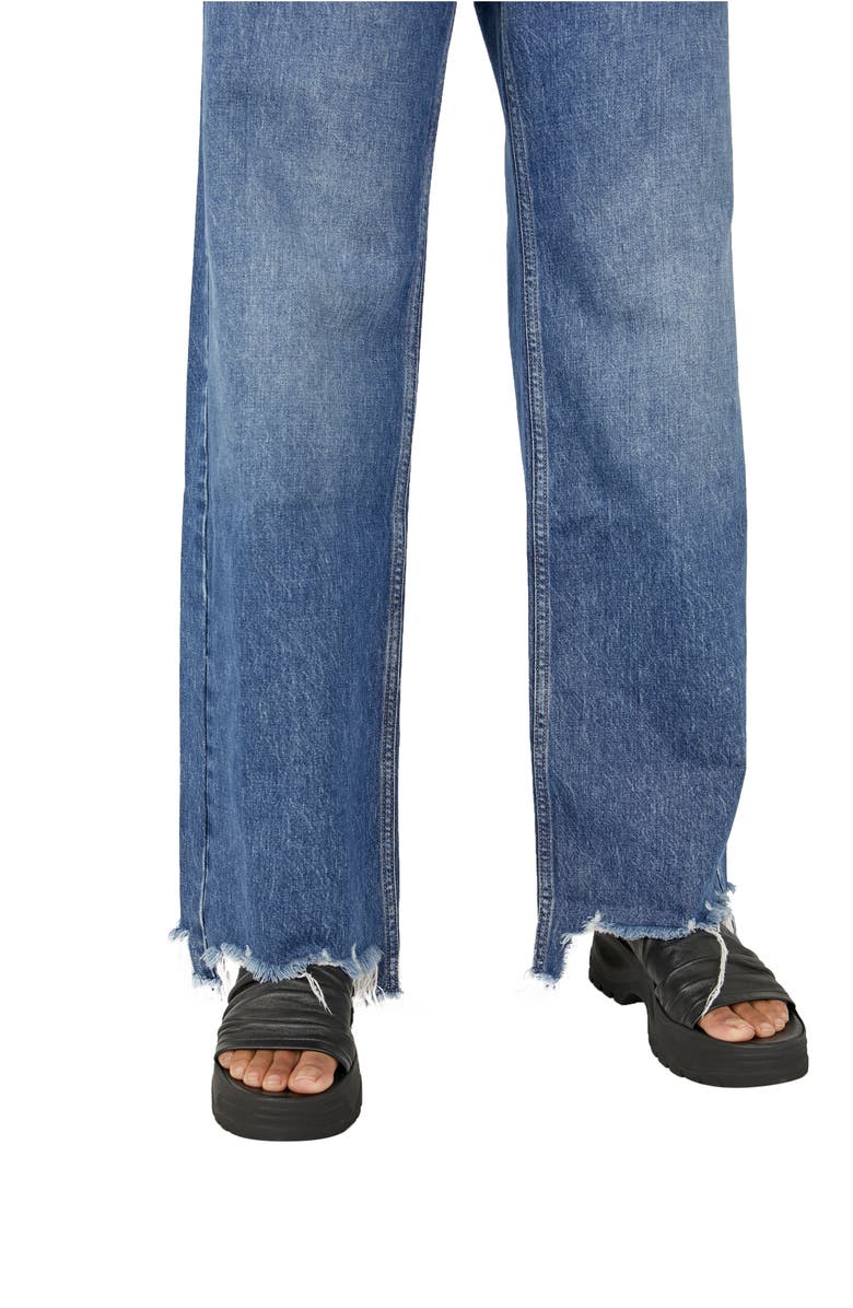 Free People Straight Up Baggy Flare Jeans, Alternate, color,