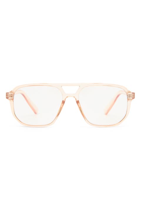 The Atticus 53mm Aviator Blue Light Blocking Reading Glasses