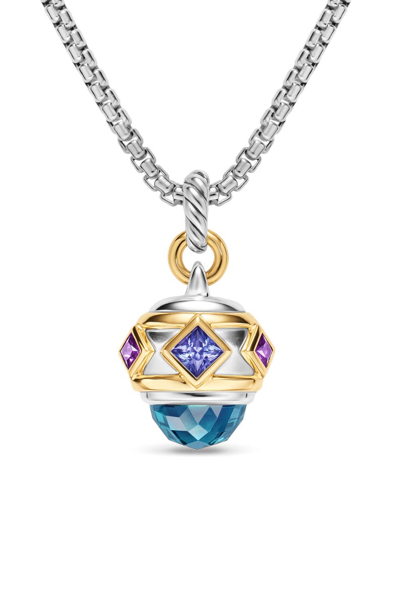 Renaissance Amulet in 18K Yellow Gold, 29m, Alternate, color, SILVER
