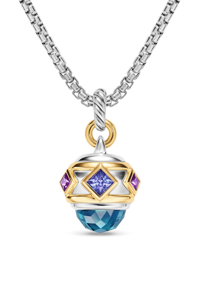 David Yurman Renaissance Amulet in 18K Yellow Gold, 29m, Alternate, color, Silver