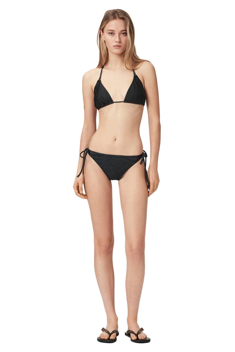 Saph Side Tie Bikini Bottoms, Alternate, color, ZEBRA BLACK