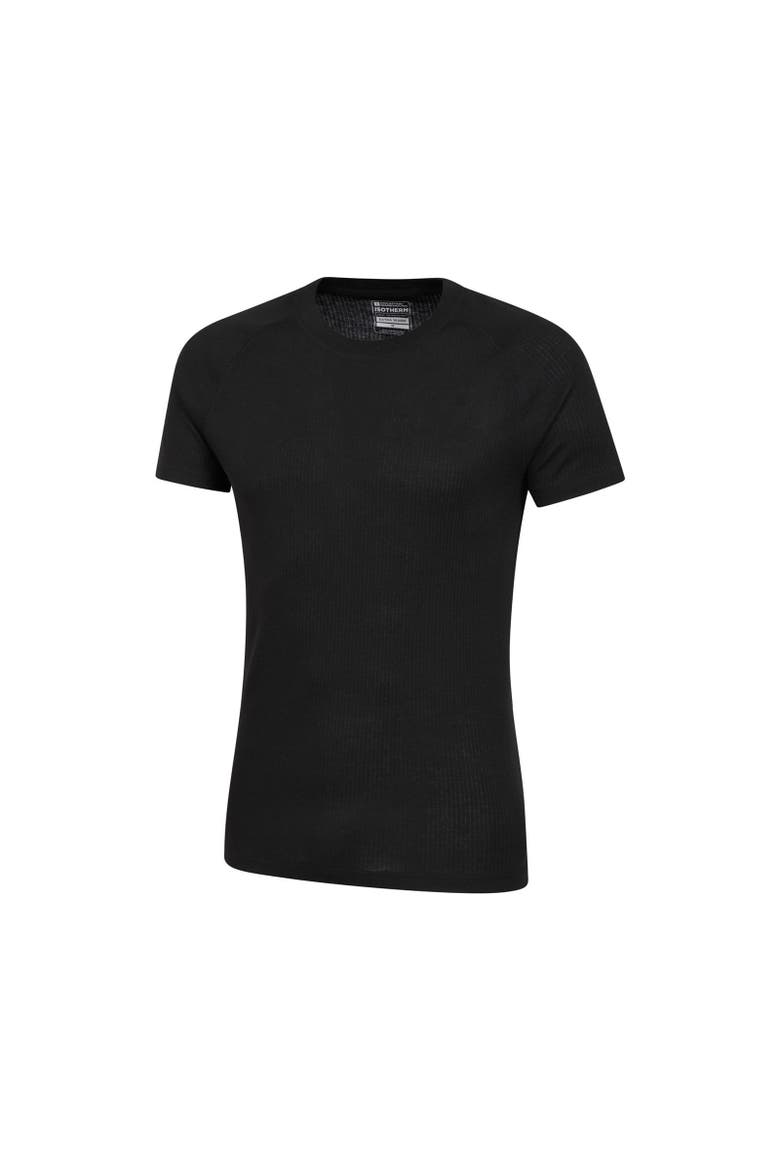 Talus Round Neck Short-Sleeved Thermal Top, Alternate, color, Black
