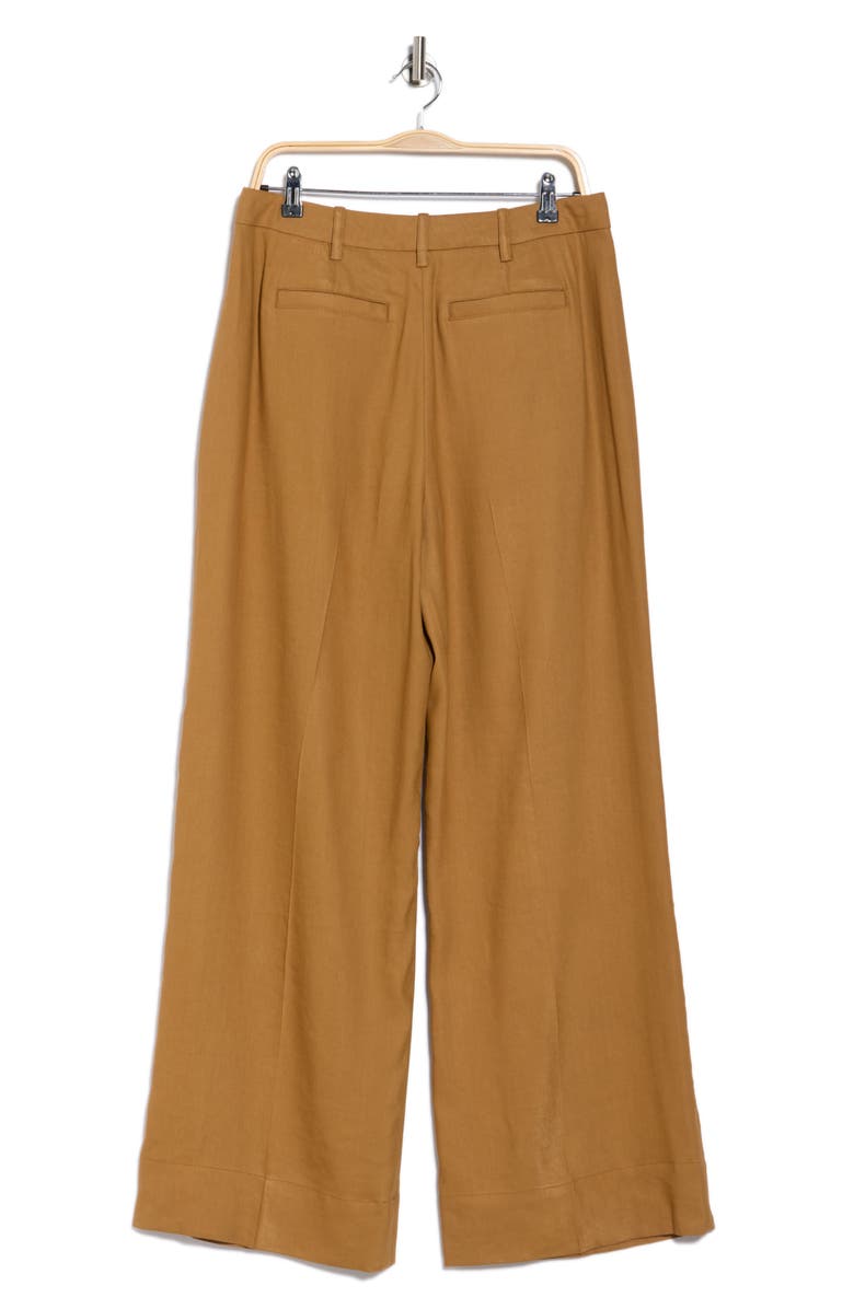 A.L.C. Tommy II Pleated Front Linen Blend Pants, Alternate, color, Copper