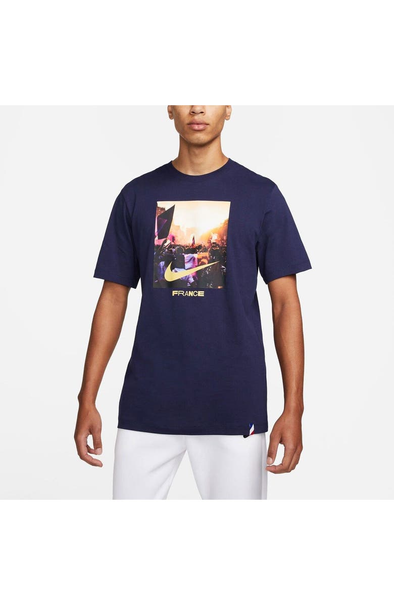 Nike Men's Nike Navy France National Team Photo T-Shirt, Main, color,