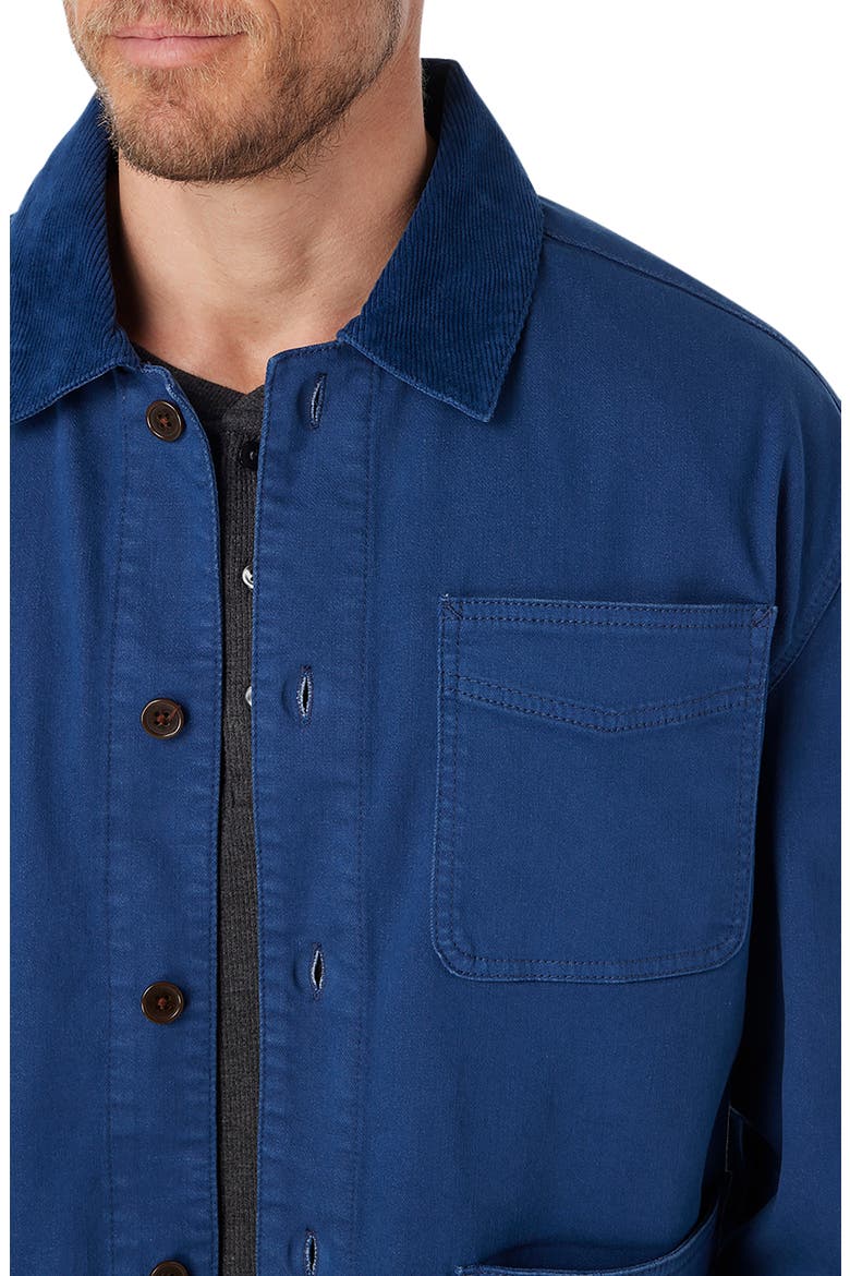 Seaport Stretch Cotton Blend Chore Jacket, Alternate, color, OCEANA