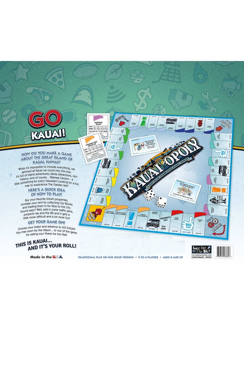 Kauai Opoly Board Game, Alternate, color, Multicolored