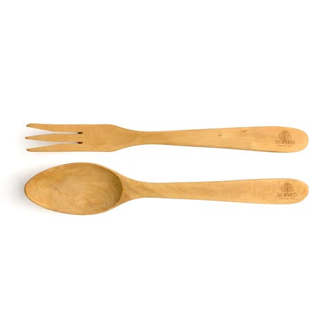 Contour 12-Inch Olive Wood Salad Servers, 2 Piece Set