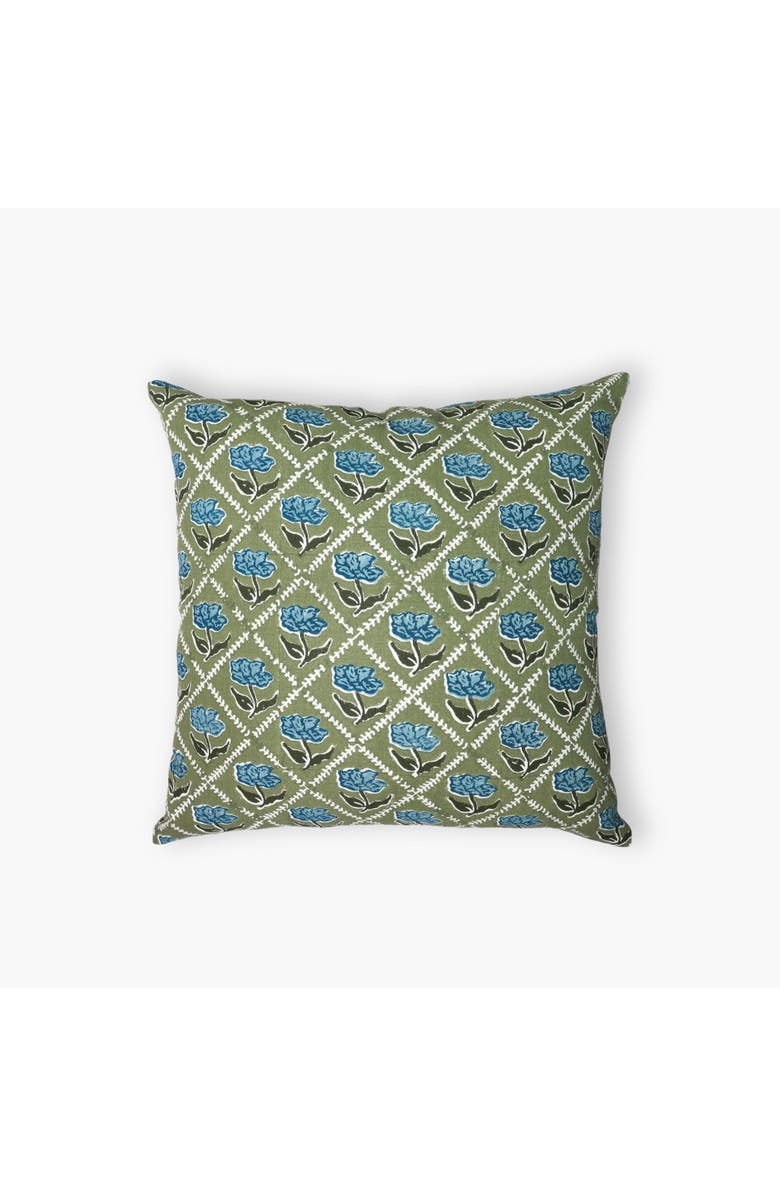 Banyan & Birch Noor Throw Pillow Cover, Main, color, Olive & Blue